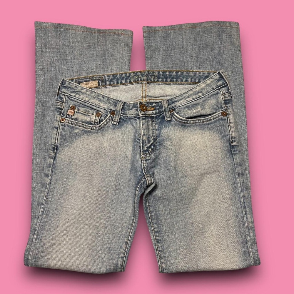 Y2K Big Star Bootcut Jeans Size 26 Long 29” Waist Mcbling Cybergrunge Low Rise